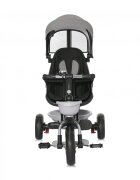 LORELLI Tricicleta pentru copii Voyage Grey cu sezut reversibil spatar reglabil pe 2 pozitii maner cu control al directiei cosulet pentru accesorii 2 tipuri de suporti pentru picioare si roti mari din cauciuc Eva