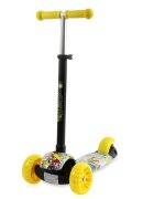 LORELLI Trotineta Draxter Graffiti Smile cu sezut spatar maner parental roti din silicon cu Led ghidon reglabil greutate admisa 20 kg