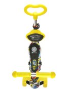 LORELLI Trotineta Draxter Graffiti Smile cu sezut spatar maner parental roti din silicon cu Led ghidon reglabil greutate admisa 20 kg