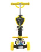 LORELLI Trotineta Draxter Graffiti Smile cu sezut spatar maner parental roti din silicon cu Led ghidon reglabil greutate admisa 20 kg