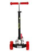LORELLI Trotineta pentru copii Draxter Black Graffiti ghidon reglabil roti din silicon cu Led greutate admisa 20 kg 3 ani+