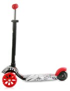 LORELLI Trotineta pentru copii Draxter Black Graffiti ghidon reglabil roti din silicon cu Led greutate admisa 20 kg 3 ani+