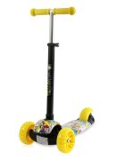 LORELLI Trotineta pentru copii Draxter Graffiti Smile ghidon reglabil roti din silicon cu Led greutate admisa 20 kg 3 ani+