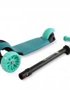 LORELLI Trotineta pentru copii Draxter Mint Green ghidon reglabil roti din silicon cu Led greutate admisa 20 kg 3 ani+