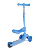 LORELLI Trotineta pentru copii Jetster Plus Blue 3 ani+ pana la 20 kg scaun pliabil si reglabil roti din poliuretan cu led