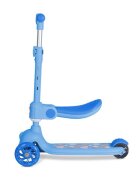 LORELLI Trotineta pentru copii Jetster Plus Blue 3 ani+ pana la 20 kg scaun pliabil si reglabil roti din poliuretan cu led