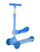 LORELLI Trotineta pentru copii Jetster Plus Blue 3 ani+ pana la 20 kg scaun pliabil si reglabil roti din poliuretan cu led
