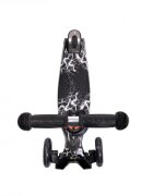 LORELLI Trotineta pentru copii Rapid Black Flash 4 roti LED ghidon reglabil pliabila greutate suportata 50 kg varsta 5 ani+