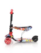 LORELLI Trotineta pentru copii Smart Graffiti 3 roti LED scaun reglabil si detasabil ghidon reglabil greutate suportata 20 kg varsta 3 ani+