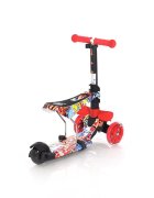LORELLI Trotineta pentru copii Smart Graffiti 3 roti LED scaun reglabil si detasabil ghidon reglabil greutate suportata 20 kg varsta 3 ani+