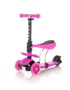 LORELLI Trotineta pentru copii Smart Pink 3 roti LED scaun reglabil si detasabil ghidon reglabil greutate suportata 20 kg varsta 3 ani+