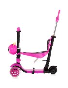 LORELLI Trotineta pentru copii Smart Plus Pink 3 roti cu LED scaun reglabil si detasabil maner parental reglabil ghidon reglabil greutate suportata 20 kg varsta 3 ani+