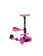 LORELLI Trotineta pentru copii Smart Plus Pink 3 roti cu LED scaun reglabil si detasabil maner parental reglabil ghidon reglabil greutate suportata 20 kg varsta 3 ani+
