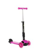 LORELLI Trotineta pentru copii Smart Plus Pink 3 roti cu LED scaun reglabil si detasabil maner parental reglabil ghidon reglabil greutate suportata 20 kg varsta 3 ani+