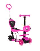 LORELLI Trotineta pentru copii Smart Plus Pink 3 roti cu LED scaun reglabil si detasabil maner parental reglabil ghidon reglabil greutate suportata 20 kg varsta 3 ani+