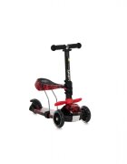 LORELLI Trotineta pentru copii Smart Plus Red Fire 3 roti cu LED scaun reglabil si detasabil maner parental reglabil ghidon reglabil greutate suportata 20 kg varsta 3 ani+