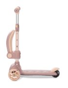 LORELLI Trotineta pentru copii Speedster Beige cu scaunel roti din silicon cu led ghidon reglabil greutate admisa 50 kg