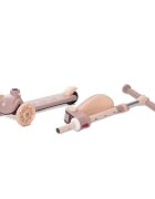 LORELLI Trotineta pentru copii Speedster Beige cu scaunel roti din silicon cu led ghidon reglabil greutate admisa 50 kg