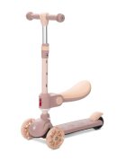 LORELLI Trotineta pentru copii Speedster Beige cu scaunel roti din silicon cu led ghidon reglabil greutate admisa 50 kg