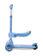 LORELLI Trotineta pentru copii Speedster Blue cu scaunel roti din silicon cu led ghidon reglabil greutate admisa 50 kg