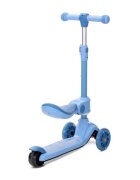 LORELLI Trotineta pentru copii Speedster Blue cu scaunel roti din silicon cu led ghidon reglabil greutate admisa 50 kg