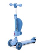 LORELLI Trotineta pentru copii Speedster Blue cu scaunel roti din silicon cu led ghidon reglabil greutate admisa 50 kg