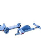 LORELLI Trotineta pentru copii Speedster Blue cu scaunel roti din silicon cu led ghidon reglabil greutate admisa 50 kg