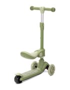 LORELLI Trotineta pentru copii Speedster Green cu scaunel roti din silicon cu led ghidon reglabil greutate admisa 50 kg