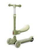 LORELLI Trotineta pentru copii Speedster Green cu scaunel roti din silicon cu led ghidon reglabil greutate admisa 50 kg