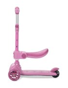 LORELLI Trotineta pentru copii Speedster Pink cu scaunel roti din silicon cu led ghidon reglabil greutate admisa 50 kg