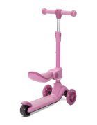 LORELLI Trotineta pentru copii Speedster Pink cu scaunel roti din silicon cu led ghidon reglabil greutate admisa 50 kg