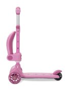 LORELLI Trotineta pentru copii Speedster Pink cu scaunel roti din silicon cu led ghidon reglabil greutate admisa 50 kg