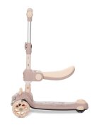 LORELLI Trotineta pentru copii Swiftie Beige pliabila roti cu led sezut pliabil ghidon reglabil platforma cu lumini si melodii greutate admisa 50 kg