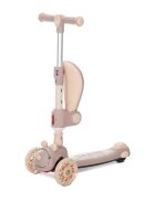LORELLI Trotineta pentru copii Swiftie Beige pliabila roti cu led sezut pliabil ghidon reglabil platforma cu lumini si melodii greutate admisa 50 kg