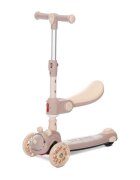 LORELLI Trotineta pentru copii Swiftie Beige pliabila roti cu led sezut pliabil ghidon reglabil platforma cu lumini si melodii greutate admisa 50 kg