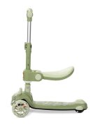 LORELLI Trotineta pentru copii Swiftie Green pliabila roti cu led sezut pliabil ghidon reglabil platforma cu lumini si melodii greutate admisa 50 kg