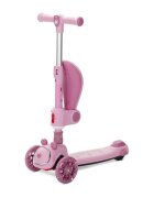 LORELLI Trotineta pentru copii Swiftie Pink pliabila roti cu led sezut pliabil ghidon reglabil platforma cu lumini si melodii greutate admisa 50 kg