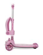 LORELLI Trotineta pentru copii Swiftie Pink pliabila roti cu led sezut pliabil ghidon reglabil platforma cu lumini si melodii greutate admisa 50 kg