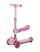 LORELLI Trotineta pentru copii Swiftie Pink pliabila roti cu led sezut pliabil ghidon reglabil platforma cu lumini si melodii greutate admisa 50 kg