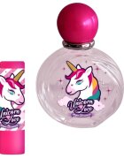 Lorenay Set apa de toaleta si balsam de buze Unicorn Love caseta metalica Heart