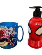 Lorenay Set copii cu gel de dus sampon si cana Marvel Spider-Man