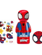 Lorenay Set de baie pentru baieti Spidey and His Amazing Friends cu gel de dus 3 in 1 Marvel 300 ml bomba de baie 100 g si tatuaje