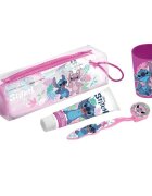 Lorenay Set ingrijire dentara pentru copii pahar pasta de dinti periuta si etui Stitch