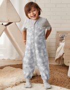 Love to Dream Sac de dormit cu picioruse si maneca scurta Gri 1 Tog 3 ani
