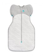 Love to Dream Sac de dormit de tranzitie pentru infasat si rostogolit Swaddle Up Alb Gri M 6-8.5 kg 2.5 Tog