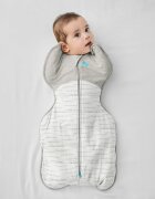 Love to Dream Sac de dormit pentru infasat Swaddle Up Alb Gri M 6-8.5 kg 2.5 Tog