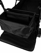 Luaro Carucior pliabil de transport universal Ikonka Black XL cu copertina roti PVC pana la 120 kg maner reglabil cadru otel tubular