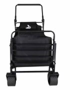 Luaro Carucior transportor transformabil in sezlong de plajacamping Ikonka black cadru solid din otel material Oxford 600D maner telescopic reglabil include pernuta