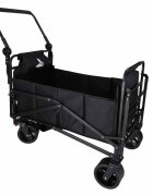 Luaro Carucior transportor transformabil in sezlong de plajacamping Ikonka black cadru solid din otel material Oxford 600D maner telescopic reglabil include pernuta