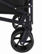Luaro Carucior transportor transformabil in sezlong de plajacamping Ikonka black cadru solid din otel material Oxford 600D maner telescopic reglabil include pernuta